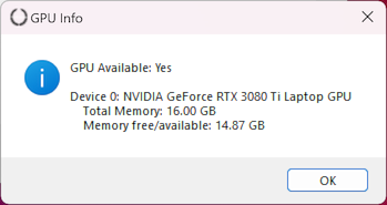 Windows Launcher GPU Info