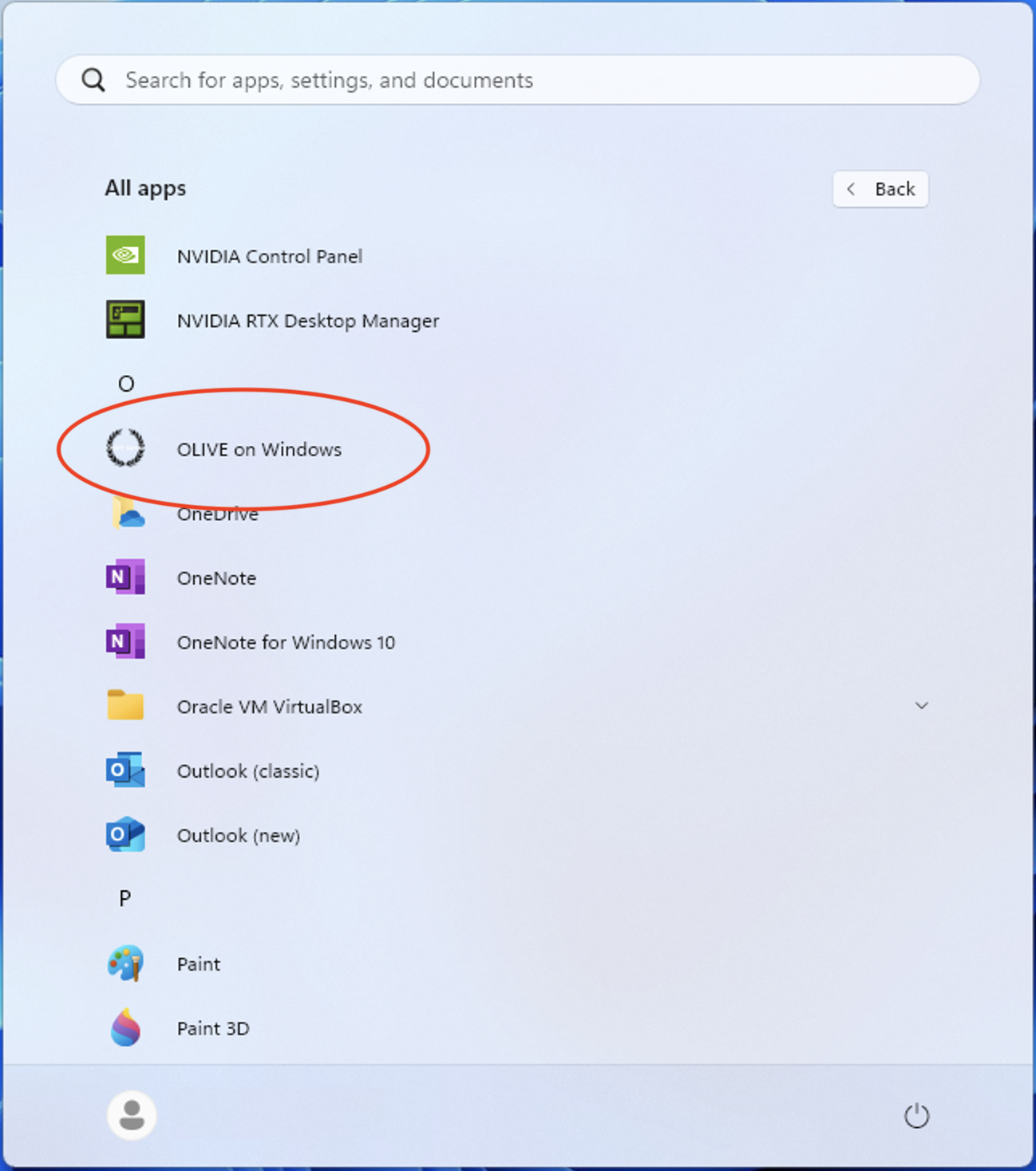 Windows App List