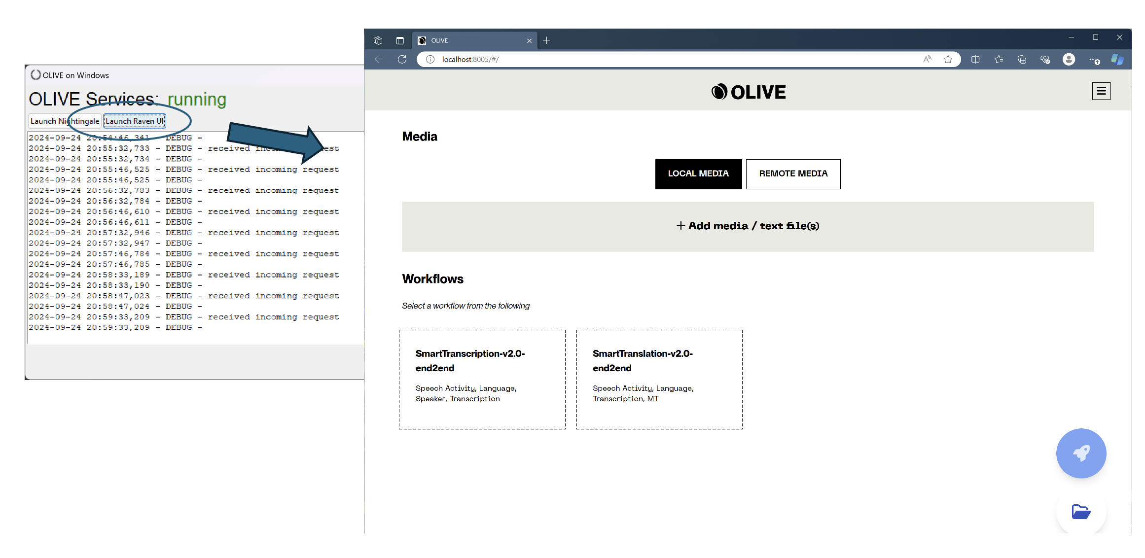Windows launcher - Raven UI