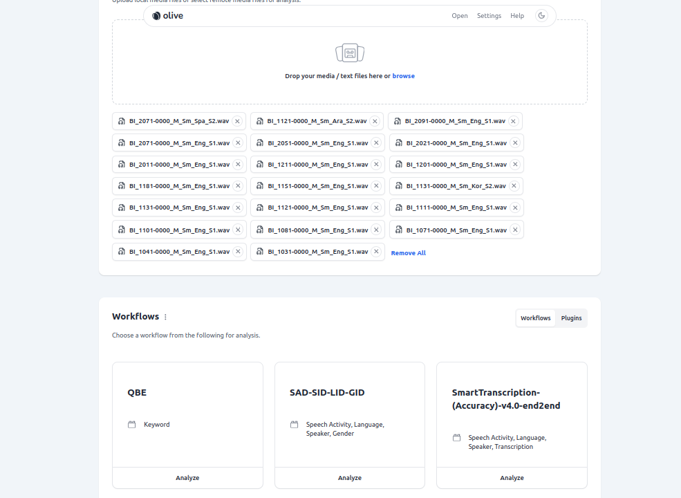 Workflow Selected