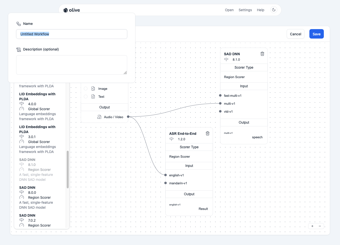 Saving a Workflow